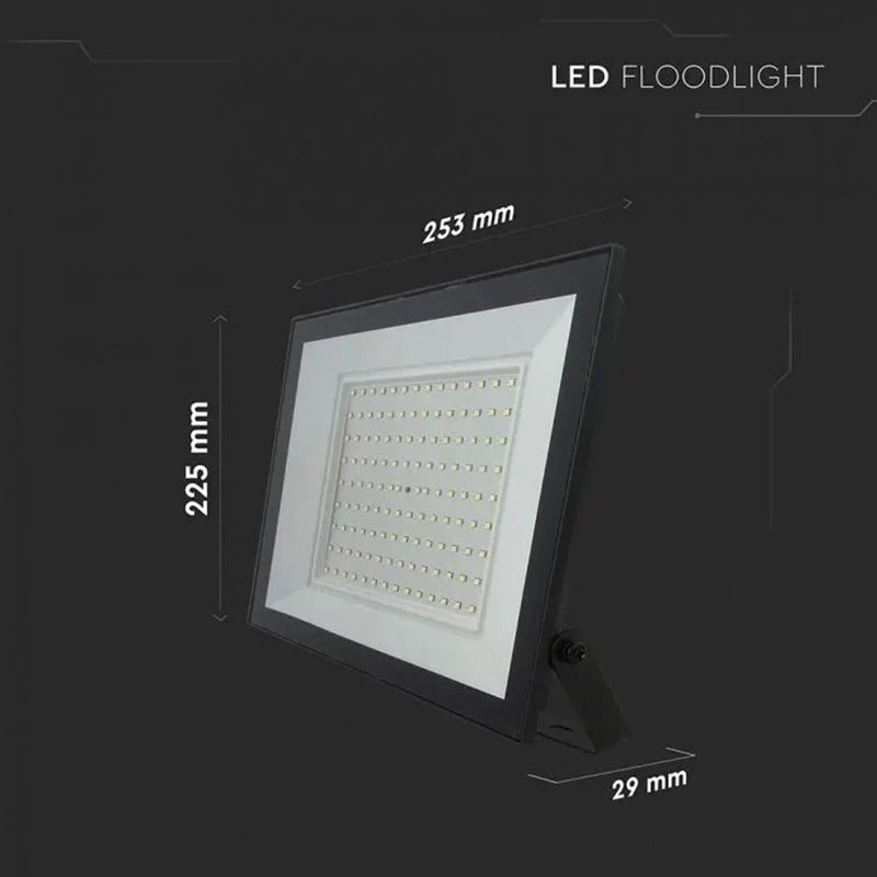 Reflector LED SMD 100W 6400K IP65, negru, exterior, V-Tac SKU-23982