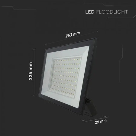 Reflector LED SMD 100W 6400K IP65, negru, exterior, V-Tac SKU-23982