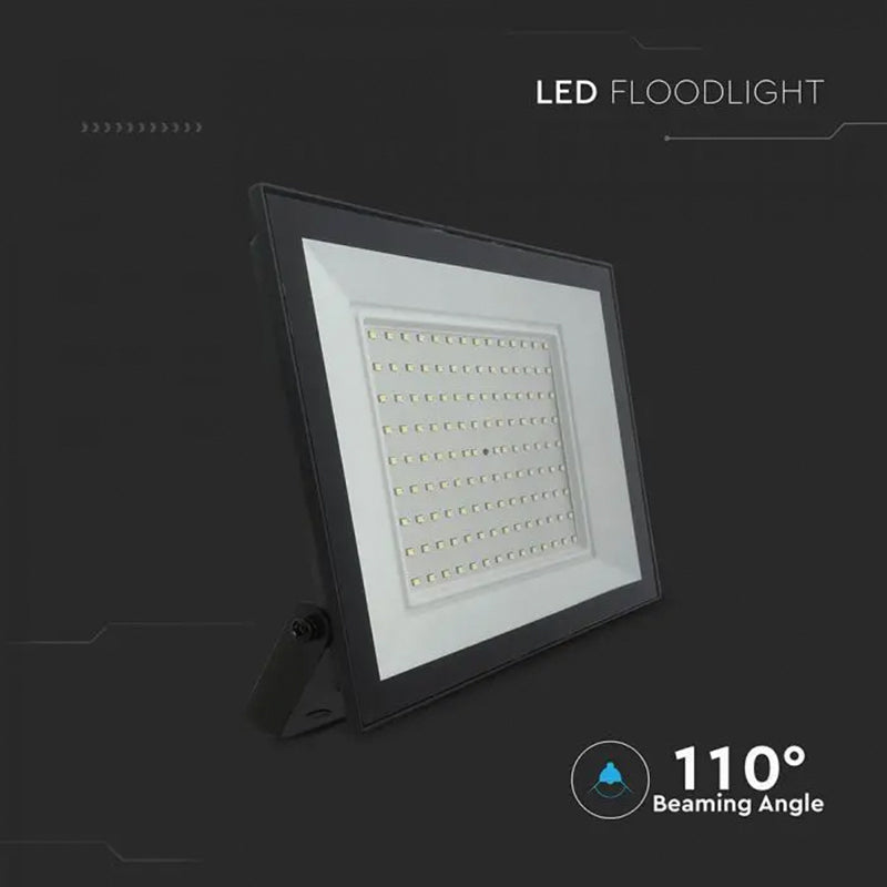 Reflector LED SMD 100W 6400K IP65, negru, exterior, V-Tac SKU-23982