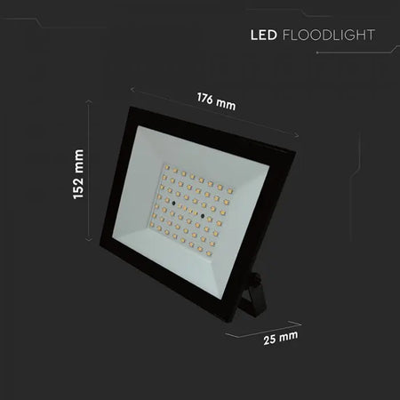 Reflector LED SMD 50W 6500K IP65 negru exterior, aluminiu, V-Tac SKU-23990