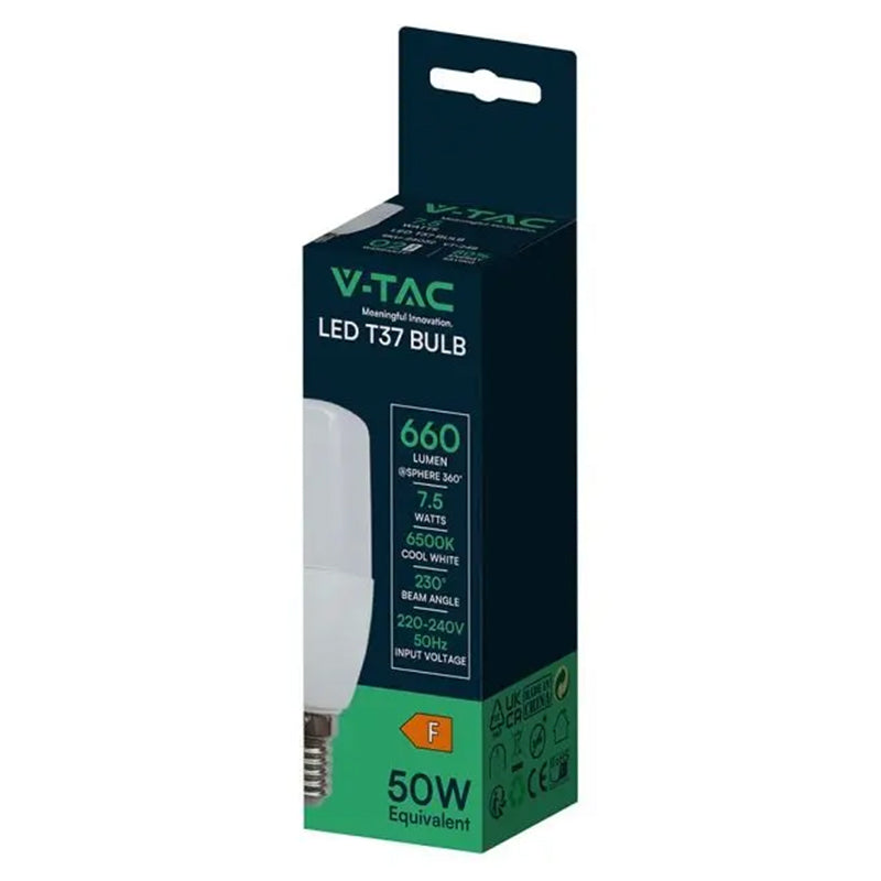 Bec LED T37 E14 de 7,5 W cu lumină albă caldă 3000 K V-Tac SKU-24030