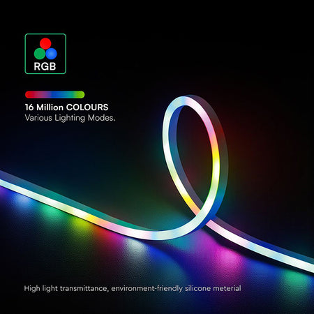 Kit bandă LED Neonflex Magic RGB 5 m, 5 V, 30 LED/m, V-Tac SKU-24050