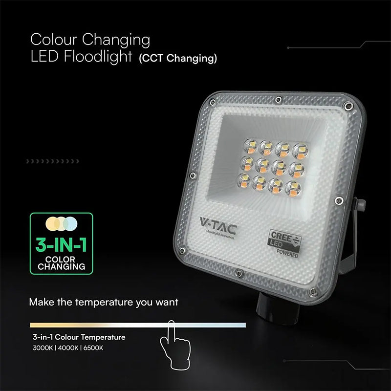 Reflector LED SMD de 10W 3 în 1 IP65 cu cip CREE V-Tac SKU-240726