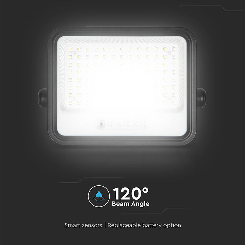 Reflector cu încărcare solară 200 W 7 în 1, negru, V-Tac SKU-24084