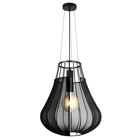 Corp de iluminat suspendat cu soclu E27 420 × 500 mm negru mat V-Tac SKU-24114