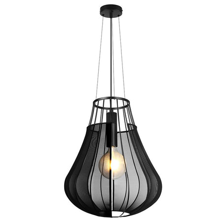 Corp de iluminat suspendat cu soclu E27 420 × 500 mm negru mat V-Tac SKU-24114