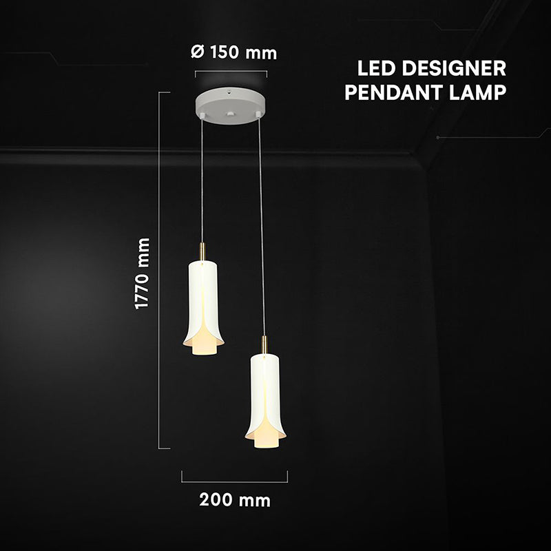 Corp de iluminat LED suspendat alb de 10 W cu lumină caldă de 3000 K V-Tac SKU-24135