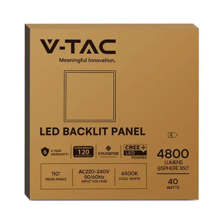 Panou LED încastrat 40 W 60×60 cm 6500 K V-Tac SKU-241466