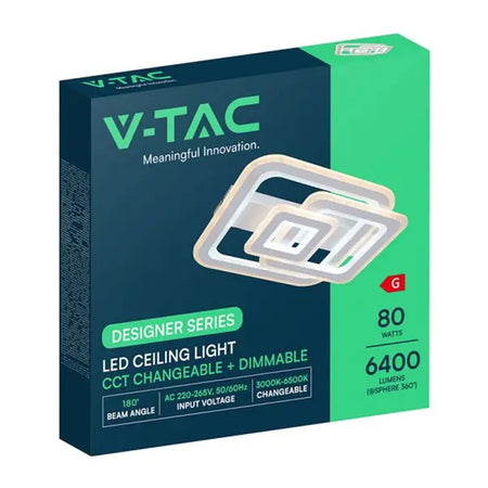 Aplică LED 80W 3 în 1 dimabilă cu telecomandă V-Tac SKU-24176