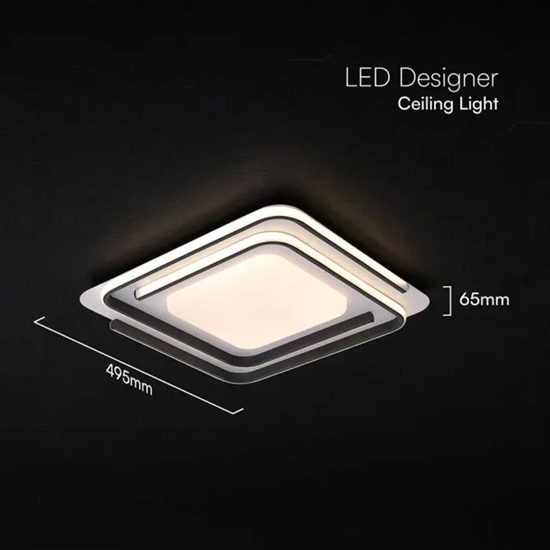 Aplică LED 60W 3 în 1 dimabilă cu telecomandă, lumina reglabilă, alb-negru, V-Tac SKU-24178