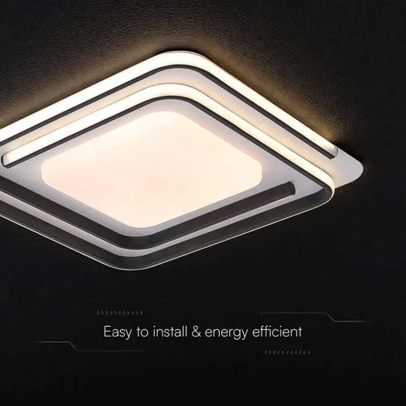 Aplică LED 60W 3 în 1 dimabilă cu telecomandă, lumina reglabilă, alb-negru, V-Tac SKU-24178