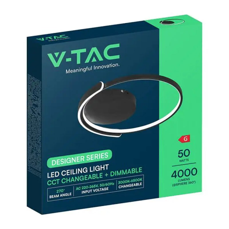 Aplică LED 3 în 1 dimabilă cu telecomandă, 50W, 270°, 5600 lm, V-Tac SKU-24179