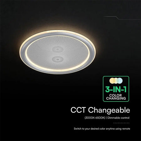 Aplică LED 50W 3in1 dimabilă cu telecomandă, IP20, gri, V-Tac SKU-24182