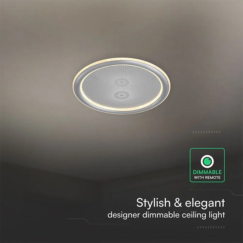 Aplică LED 50W 3in1 dimabilă cu telecomandă, IP20, gri, V-Tac SKU-24182