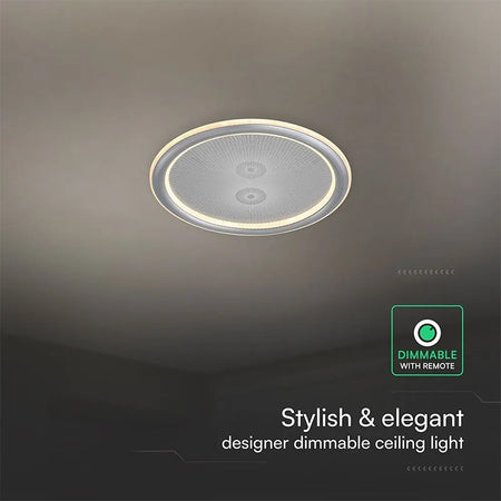 Aplică LED 50W 3in1 dimabilă cu telecomandă, IP20, gri, V-Tac SKU-24182