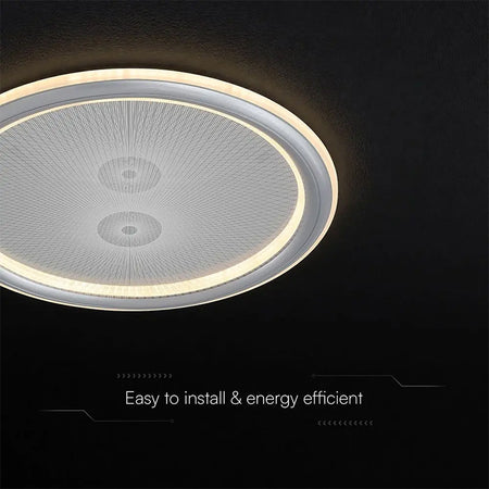 Aplică LED 50W 3in1 dimabilă cu telecomandă, IP20, gri, V-Tac SKU-24182