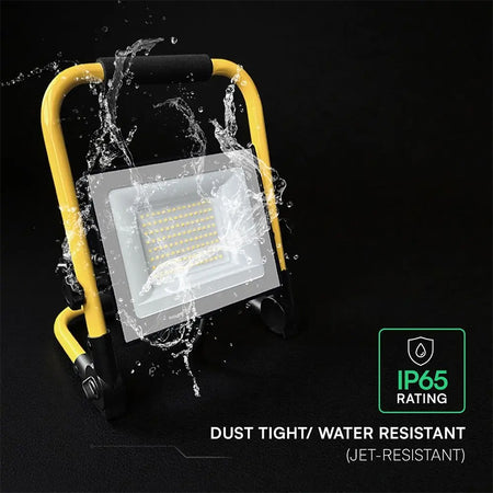 Reflector LED portabil cu suport 50 W alb rece 6500 K IP65 V-Tac SKU-242196