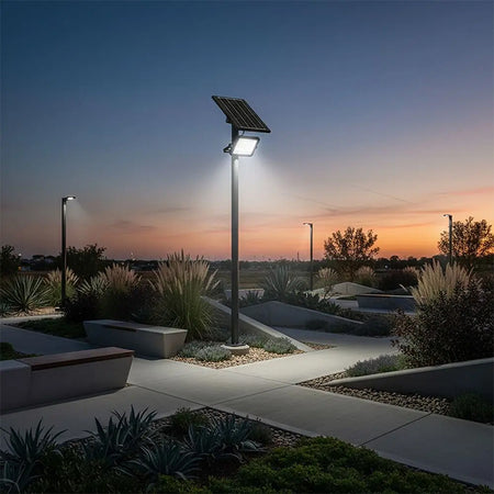 Reflector LED solar 30W, 4800 lm, IP65, negru V-Tac SKU-24277