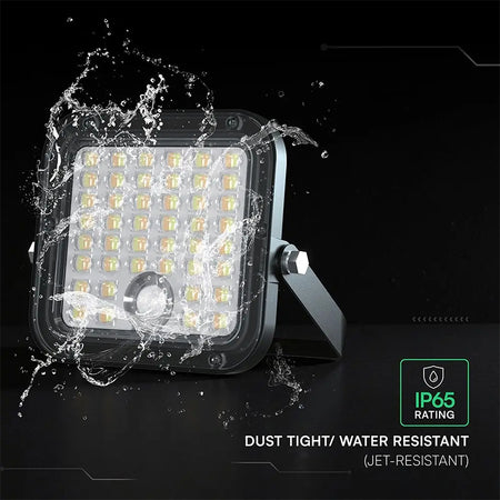 Reflector LED solar 30W, 4800 lm, IP65, negru V-Tac SKU-24277
