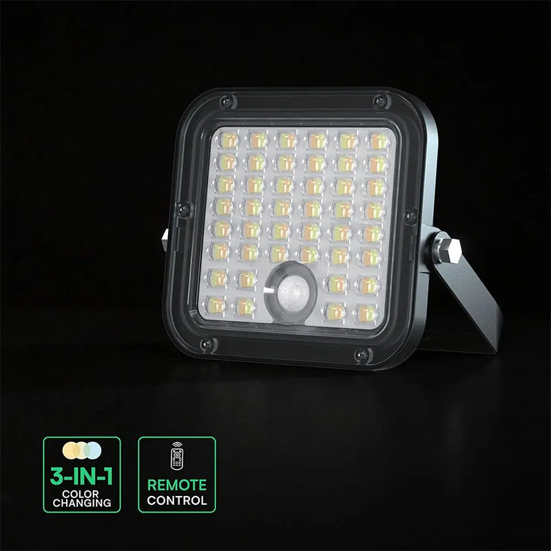 Reflector LED solar 30W, 4800 lm, IP65, negru V-Tac SKU-24277