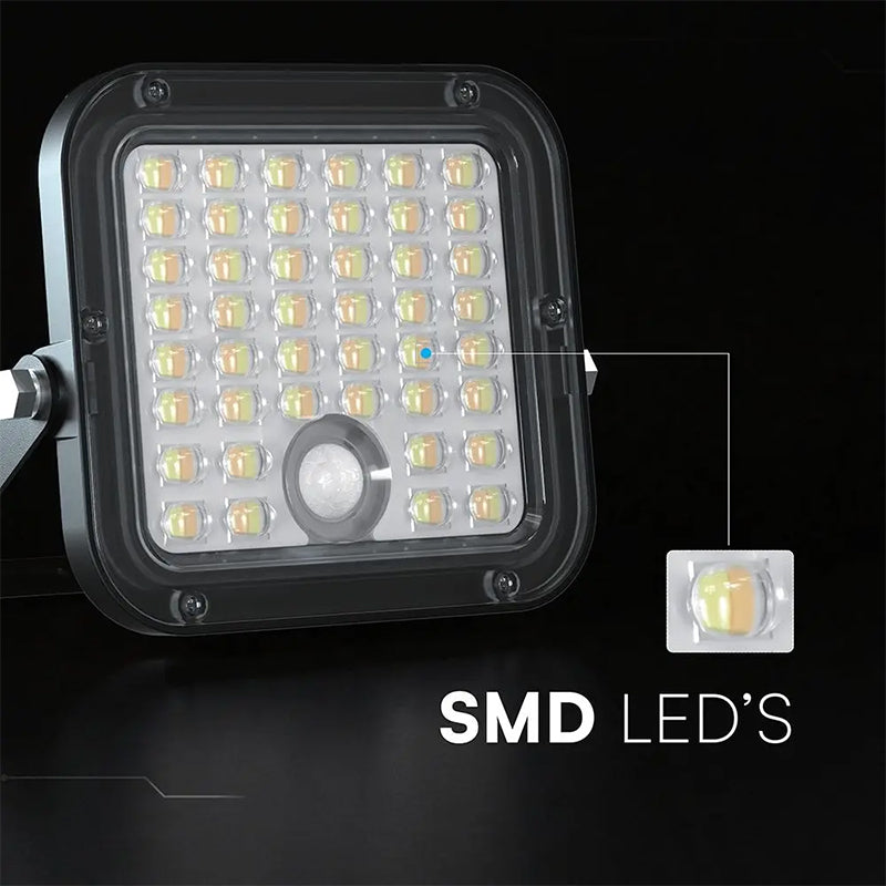 Reflector LED solar 30W, 4800 lm, IP65, negru V-Tac SKU-24277