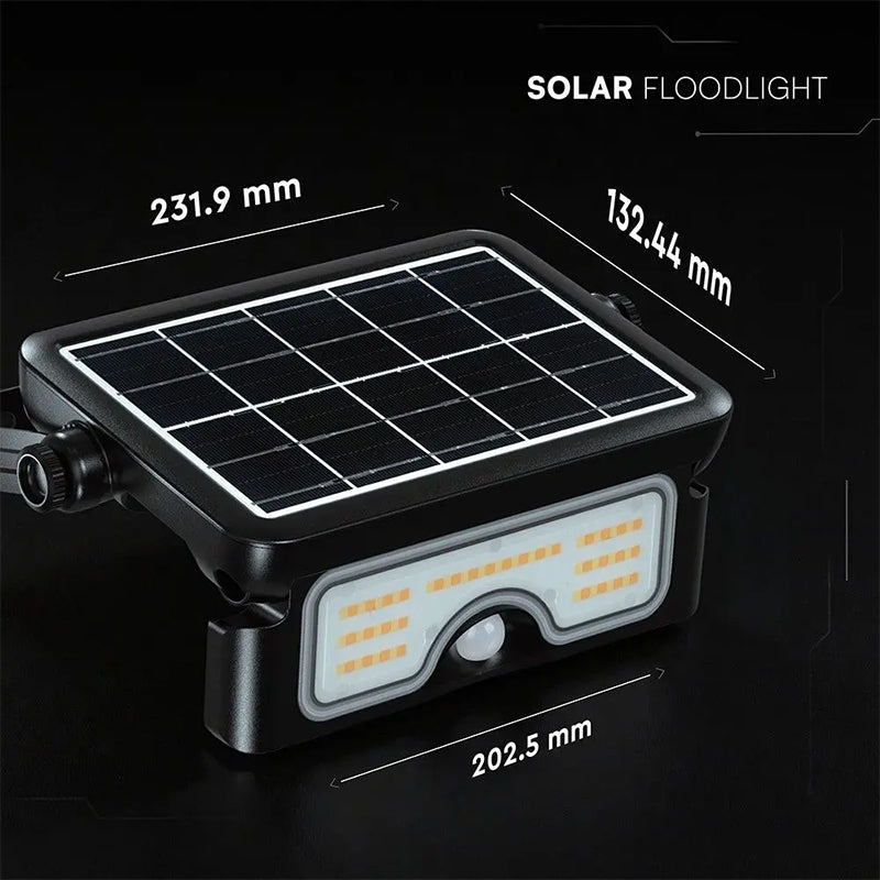 Reflector LED solar 7 W 3in1, negru, 900 lm, IP65, V-Tac SKU-24341
