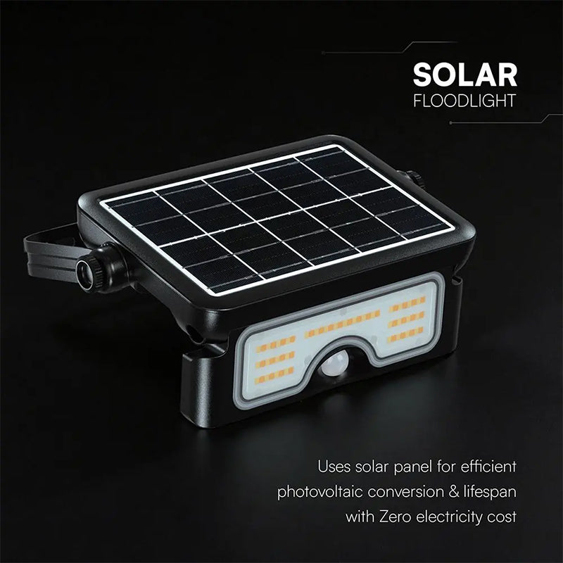 Reflector LED solar 7 W 3in1, negru, 900 lm, IP65, V-Tac SKU-24341
