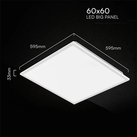 Panou LED 40 W 595 × 595 mm cu lumină alb rece 6500 K V-Tac SKU-24367