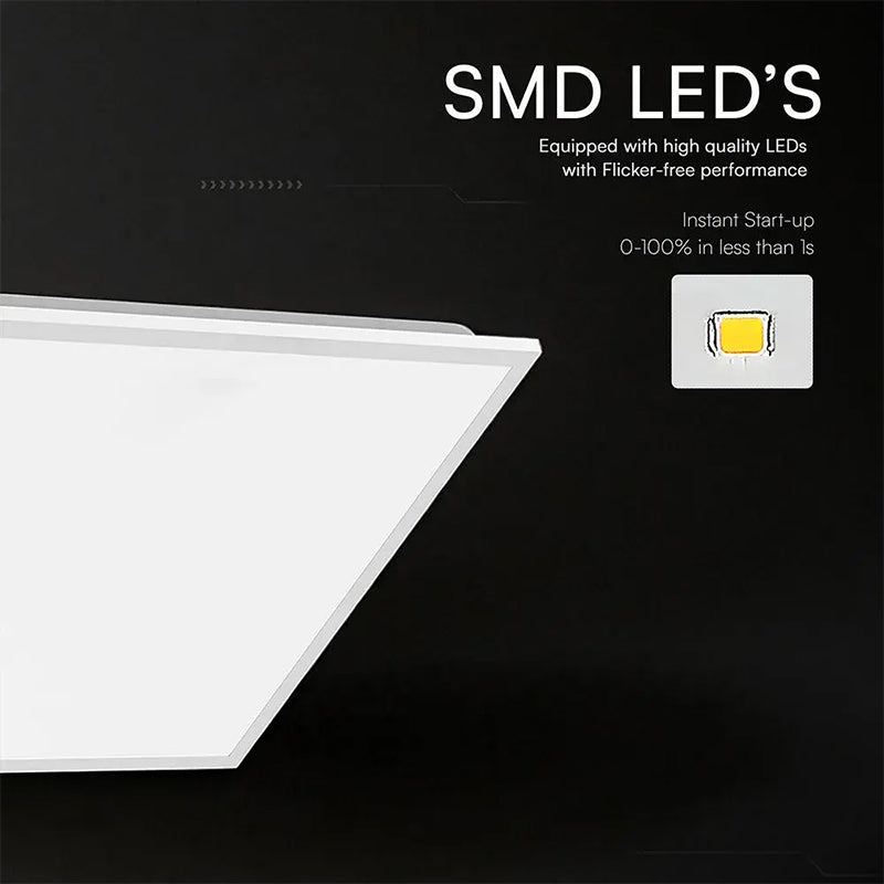 Panou LED 40 W 595 × 595 mm cu lumină alb rece 6500 K V-Tac SKU-24367