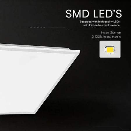 Panou LED 40 W 595 × 595 mm cu lumină alb rece 6500 K V-Tac SKU-24367
