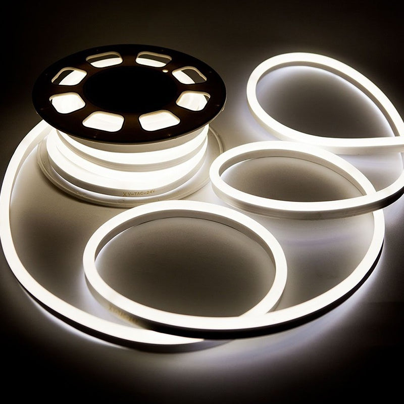Banda Led Neonflex 24v 6000k 10m Alb Rece