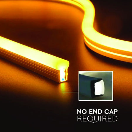 Bandă LED Neonflex de 10 m cu lumină galbenă și alimentare la 24 V V-Tac SKU-2617