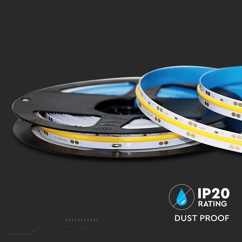 Banda Led Cob 24v 280led/m 10w/m Ip20 6400k