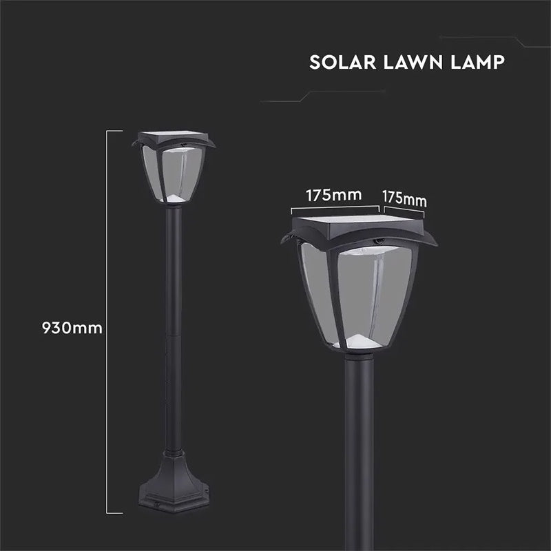 Corp de iluminat solar LED cu lumină alb cald și alb rece, panou 2 W și protecție IP65 V-Tac SKU-2894
