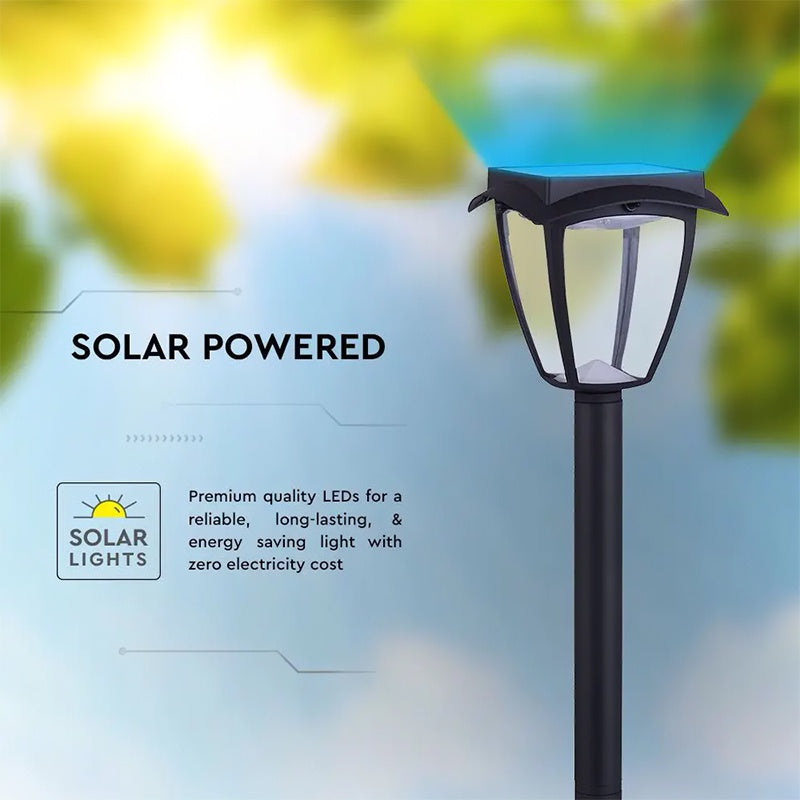 Corp de iluminat solar LED cu lumină alb cald și alb rece, panou 2 W și protecție IP65 V-Tac SKU-2894