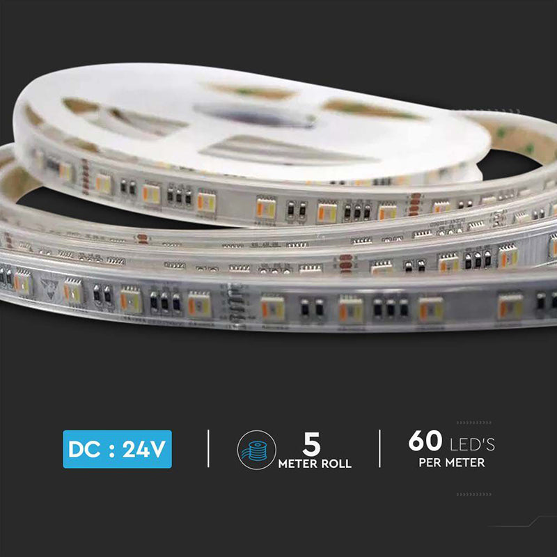 Banda Led 24v Smd5050 60led/m 3in1 Rgb + Alb Ip20 5m