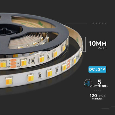 Banda Led 24v Smd5050 120led/m 3in1 Ip20 5m