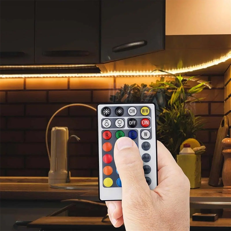 Controler pentru bandă LED RGB + alb cu telecomandă cu 26 de butoane, 12-24 V V-Tac SKU-2899