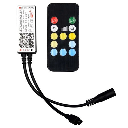 Controler bandă LED 3în1 Wi-Fi de 12-24 V cu telecomandă cu 12 butoane V-Tac SKU-2902
