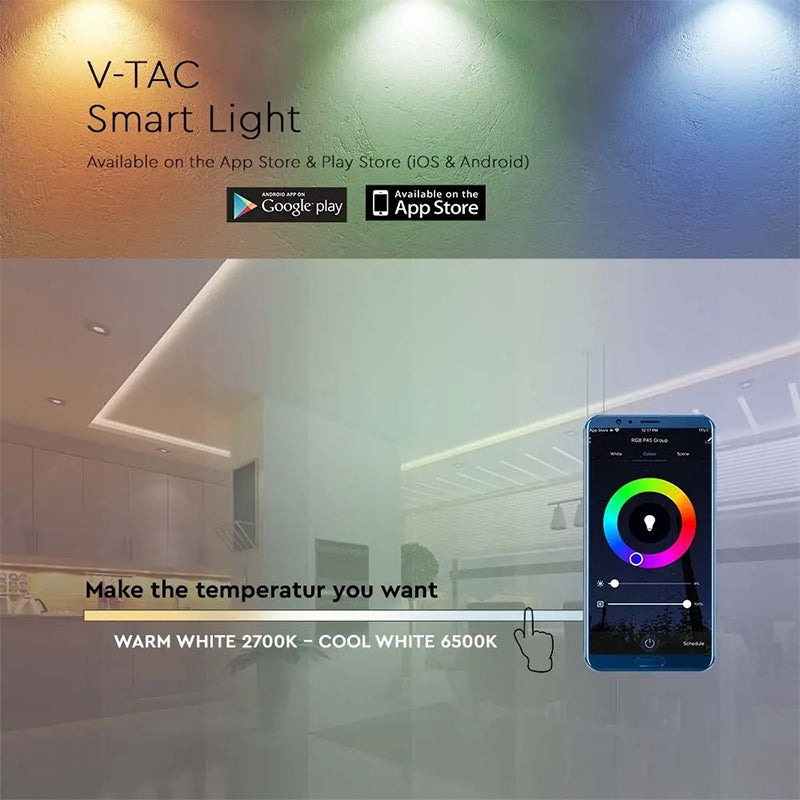 Controler bandă LED 3în1 Wi-Fi de 12-24 V cu telecomandă cu 12 butoane V-Tac SKU-2902