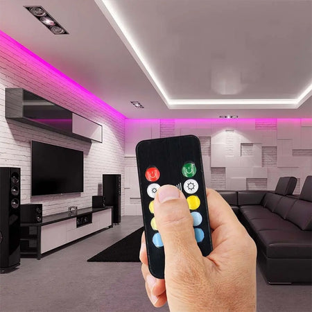 Controler bandă LED 3în1 Wi-Fi de 12-24 V cu telecomandă cu 12 butoane V-Tac SKU-2902