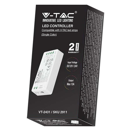 Controler Wi-Fi pentru bandă LED monocolor DC 12-24 V cu curent max. 12 A V-Tac SKU-2911