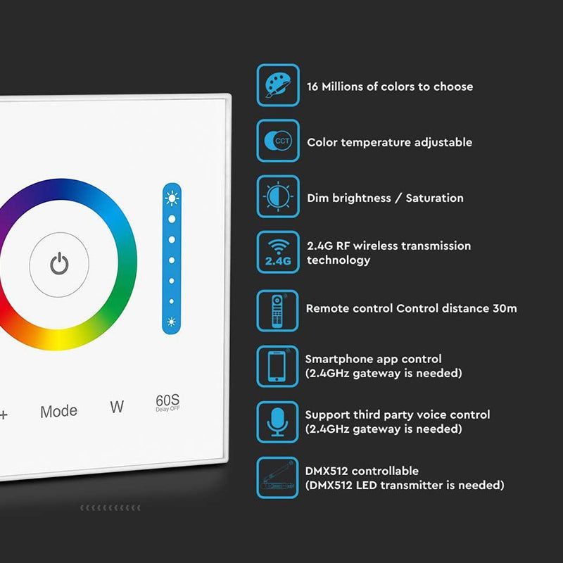 Controller Banda Led 3in1 Touch - Alb