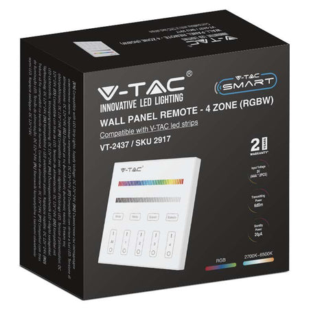 Controler bandă LED RGB + alb cu 4 zone și Wi-Fi V-Tac SKU-2917
