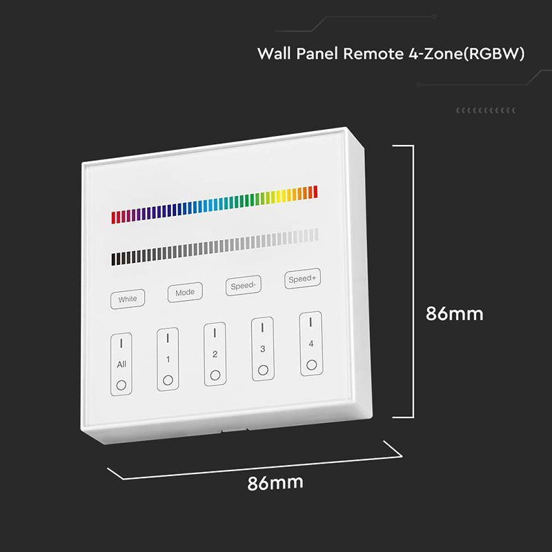 Controler bandă LED RGB + alb cu 4 zone și Wi-Fi V-Tac SKU-2917