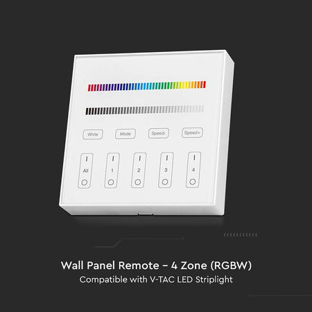 Controler bandă LED RGB + alb cu 4 zone și Wi-Fi V-Tac SKU-2917