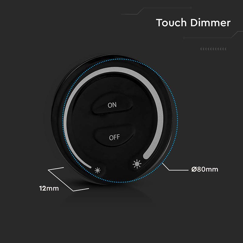 Controller touch pentru bandă LED cu lumină albă, negru V-Tac SKU-2920
