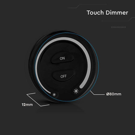Controller touch pentru bandă LED cu lumină albă, negru V-Tac SKU-2920