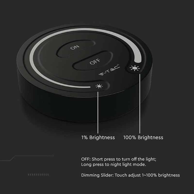 Controller touch pentru bandă LED cu lumină albă, negru V-Tac SKU-2920