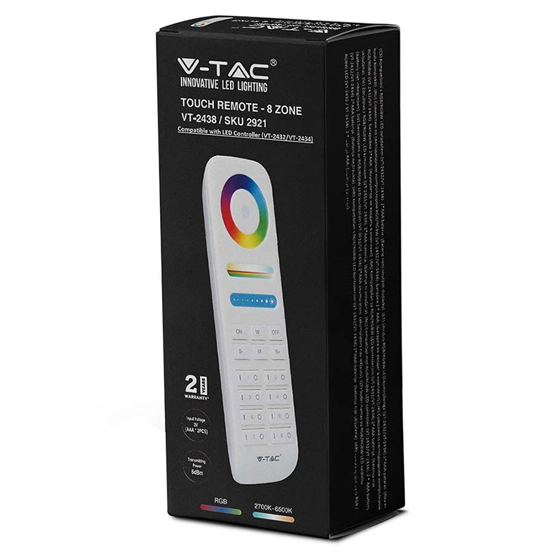 Telecomandă controller bandă LED 8 zone, control wireless, V-Tac SKU-2921